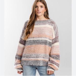 BKE Multicolor Striped Crew Neck Sweater